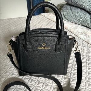 Nanette Lepore Black Crossbody Bag with Gold Accents